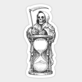 Death with Scythe and Hourglass Sticker
